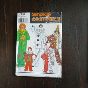 Simplicity Kids Clown Costume Pattern
